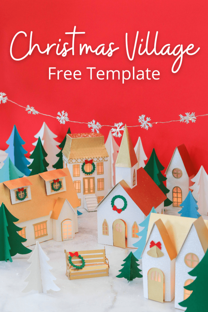 Christmas Holiday Village Free Cricut SVG Template