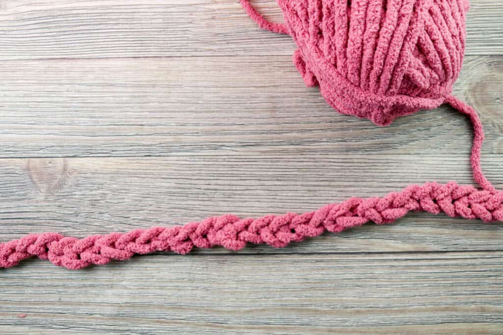 Finger Crochet Blanket - Sweet Red Poppy