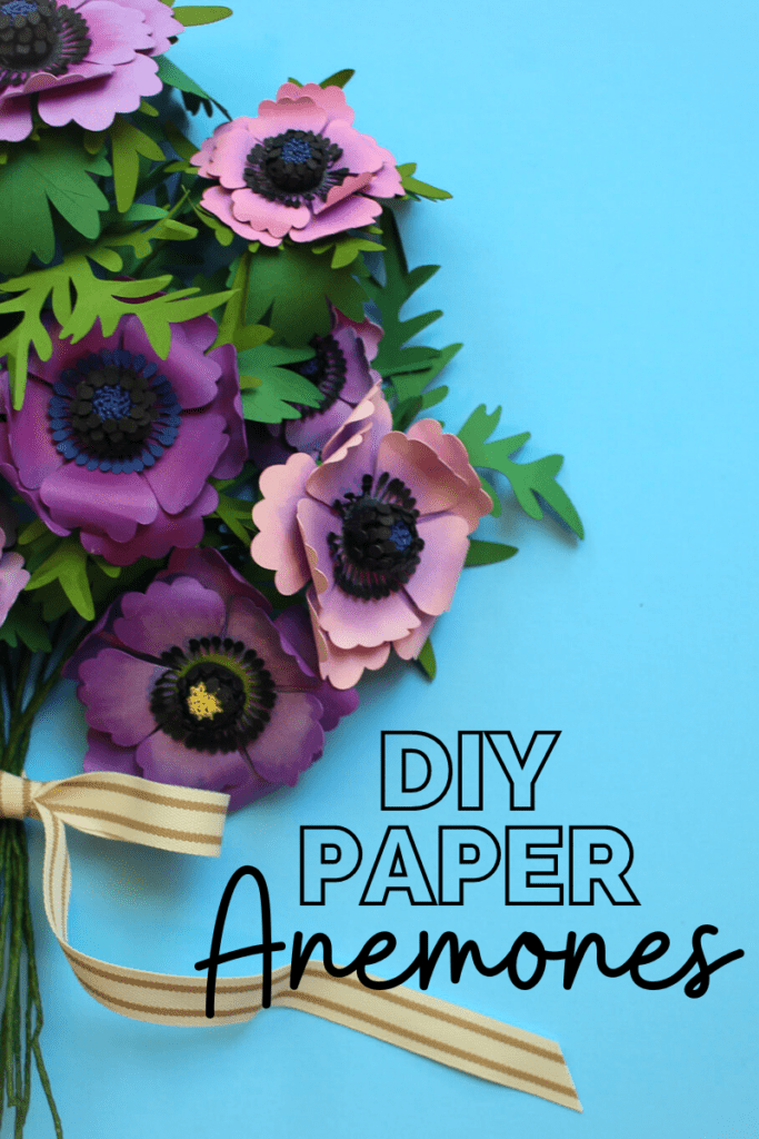 Paper Flower Kit Anemone. A Creative Papercraft Gift Idea for Mum. Hand  Make Paper Flowers. 