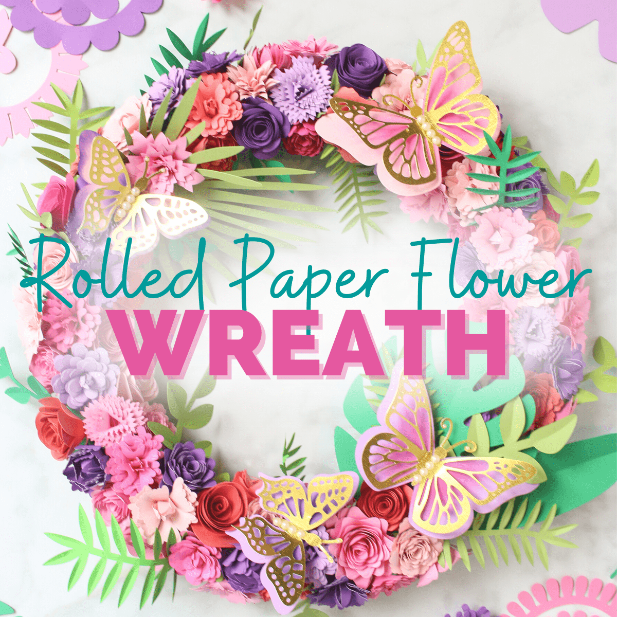 Rolled Paper Flower Wreath