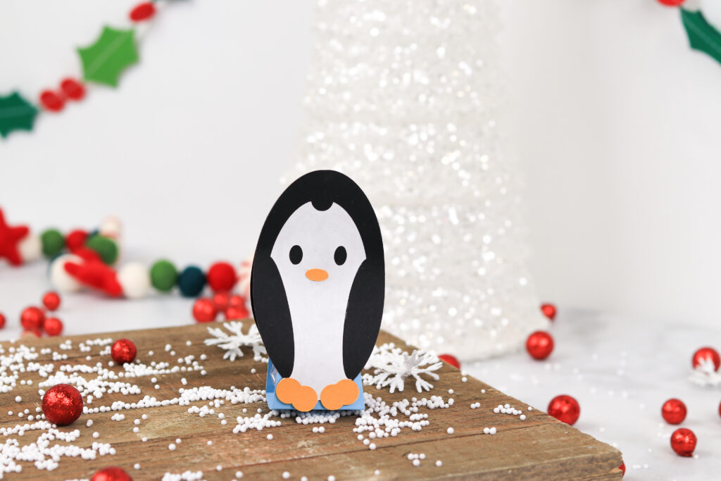 Finished Penguin Holiday Lollipop Holder
