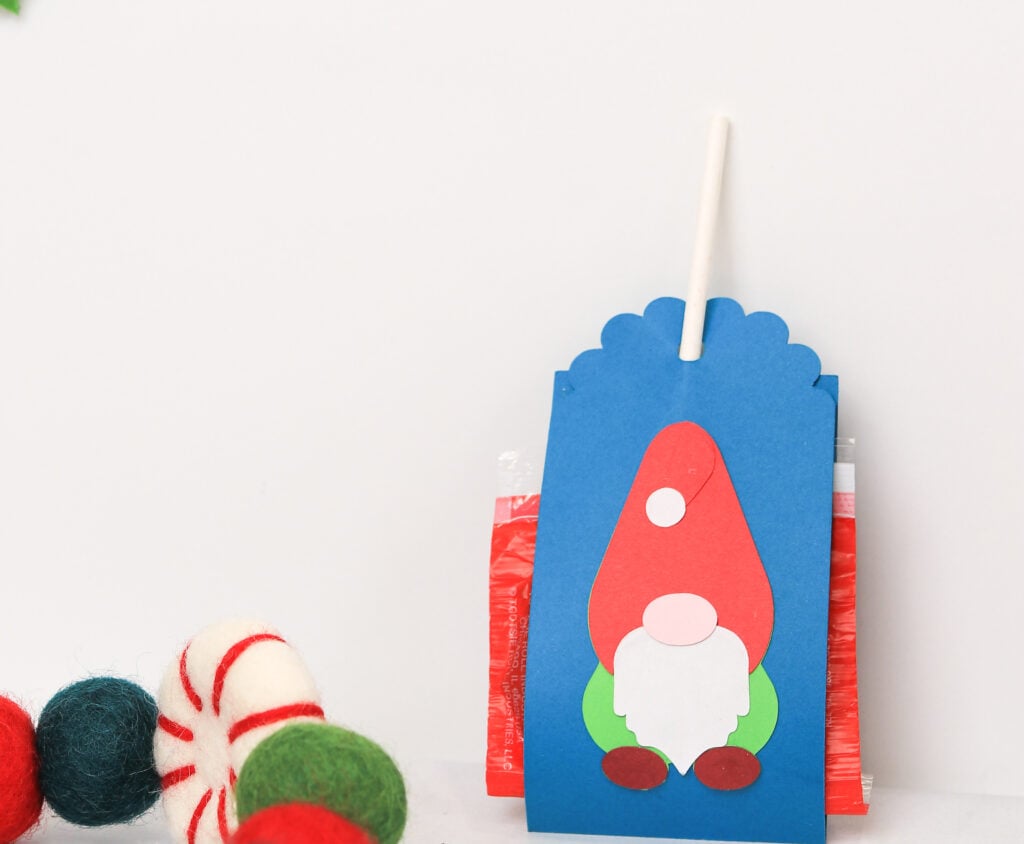 Finished Gnome Holiday Lollipop Holder