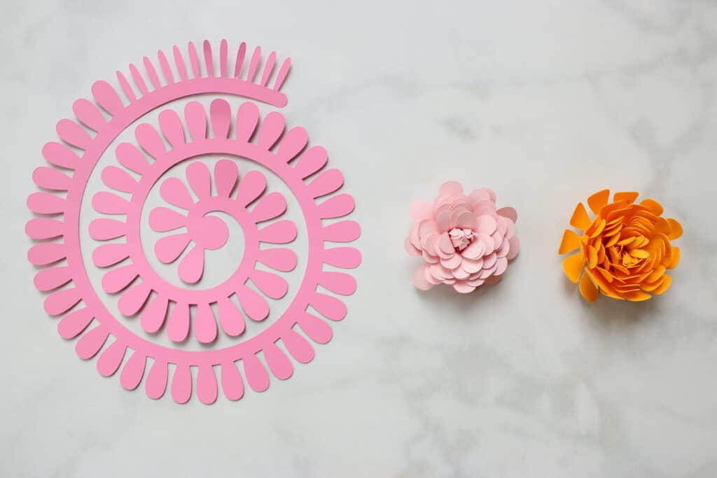 3D Rolled Paper Rose SVG Cut File for Cricut + Instructions