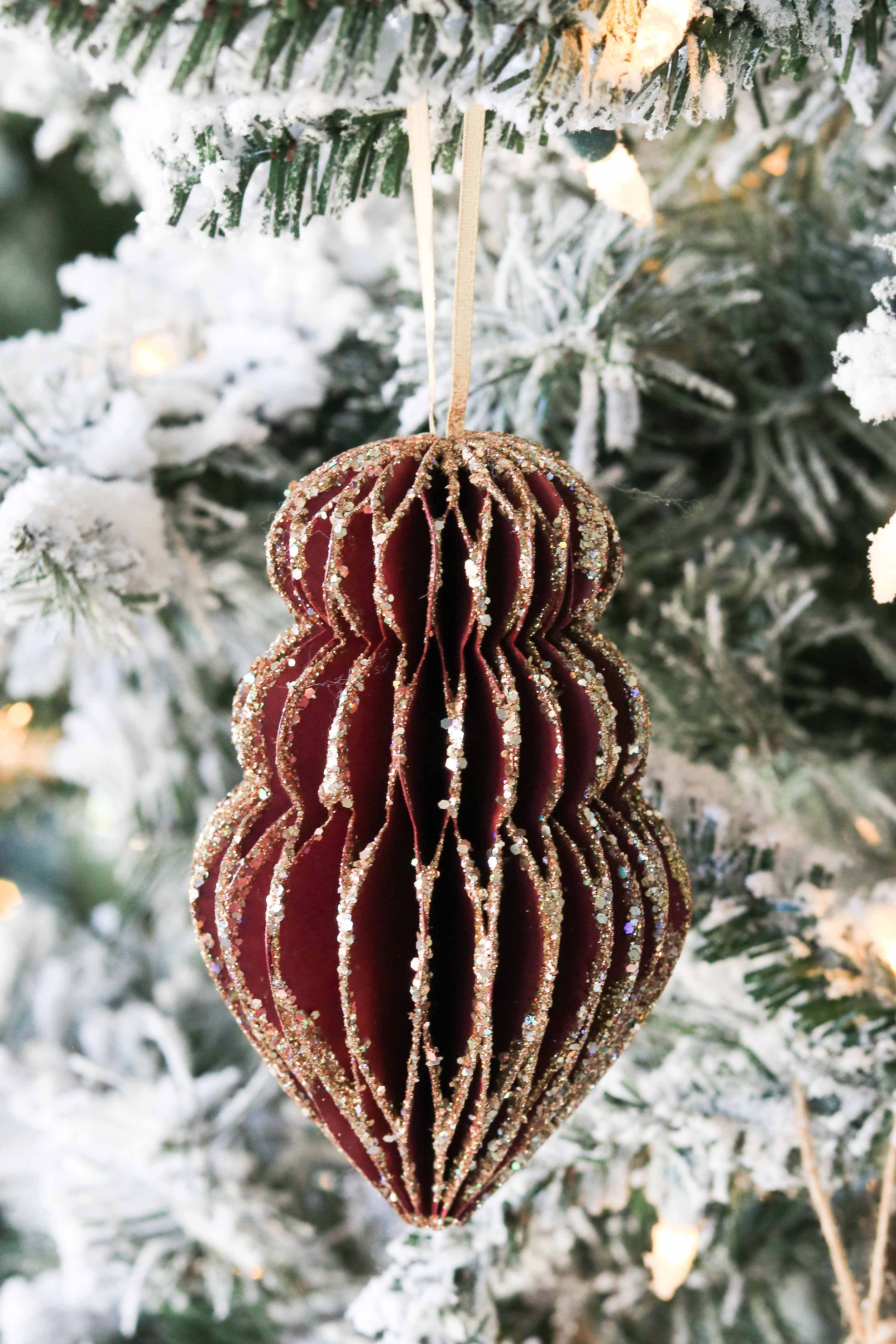 How to Make Honeycomb Paper Christmas Ornaments - Sweet Red Poppy