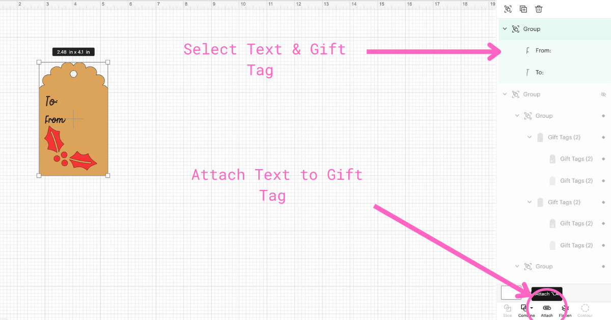 How to Make Christmas Gift Tags with Your Cricut Machine - Sweet Red Poppy
