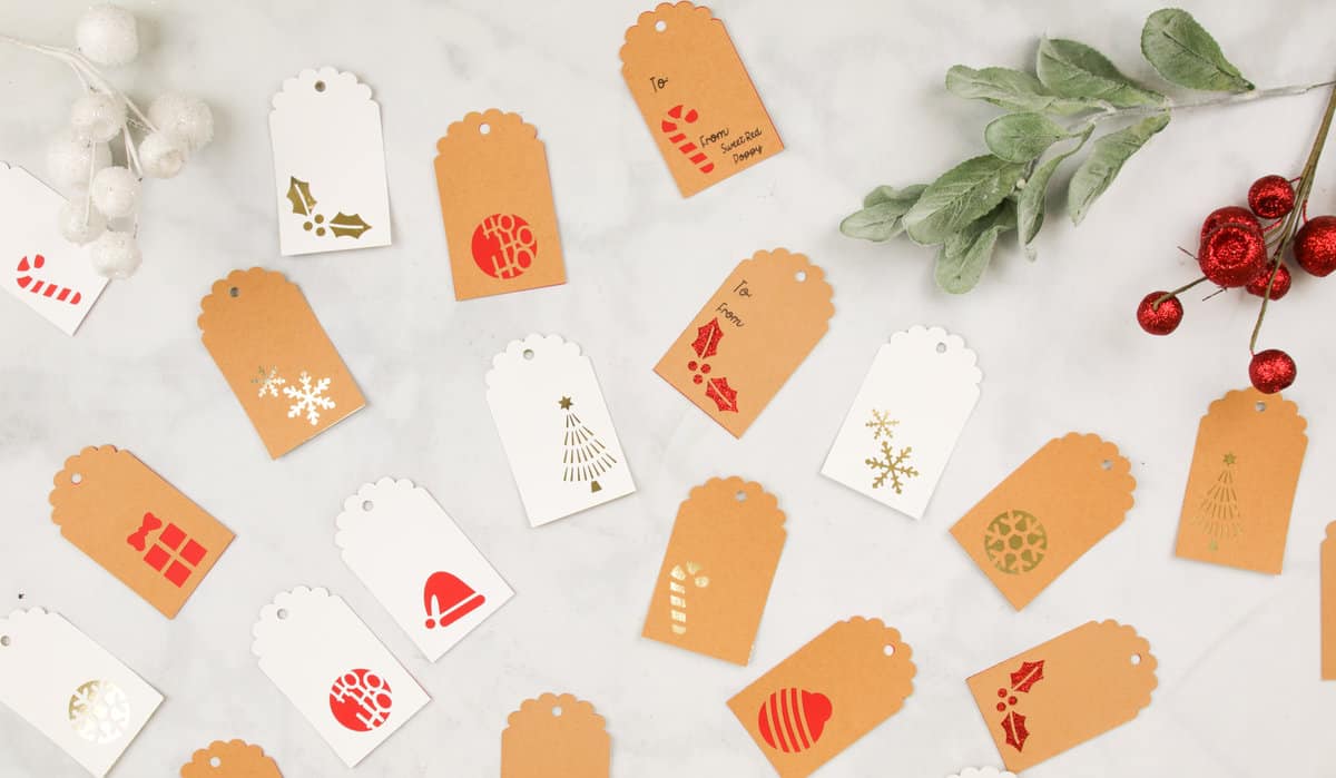 How to Make Christmas Gift Tags with Your Cricut Machine - Sweet Red Poppy