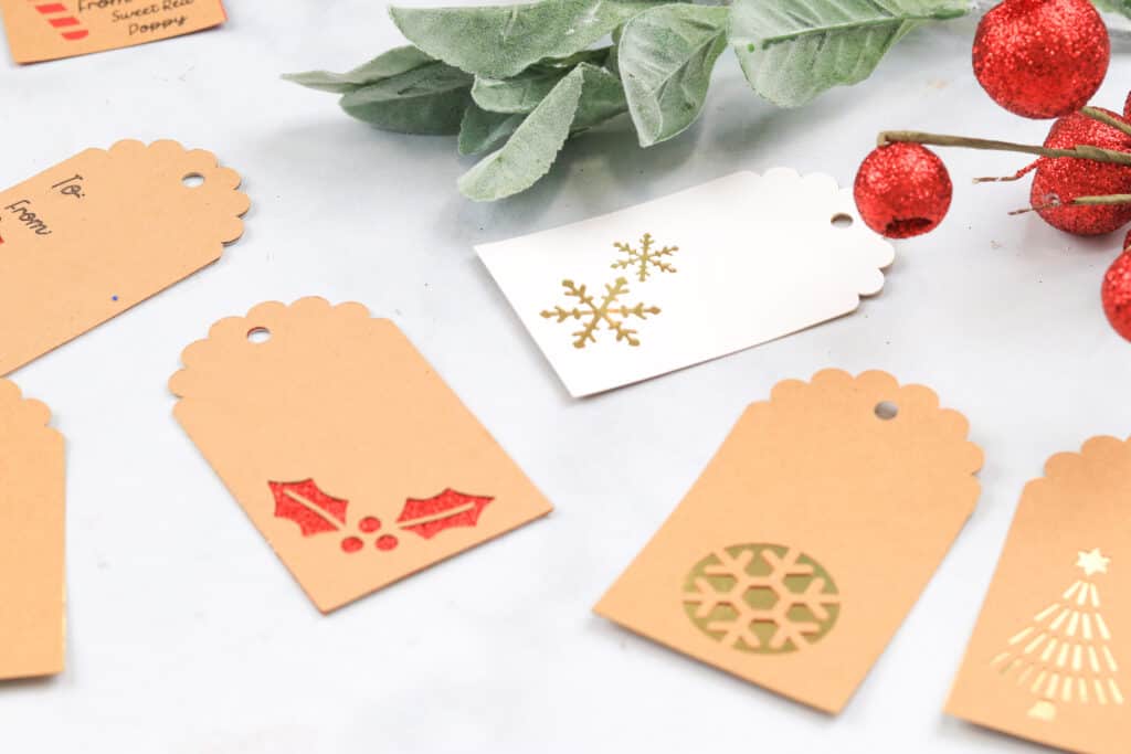 Finished Gift Tags- Sweet Red Poppy