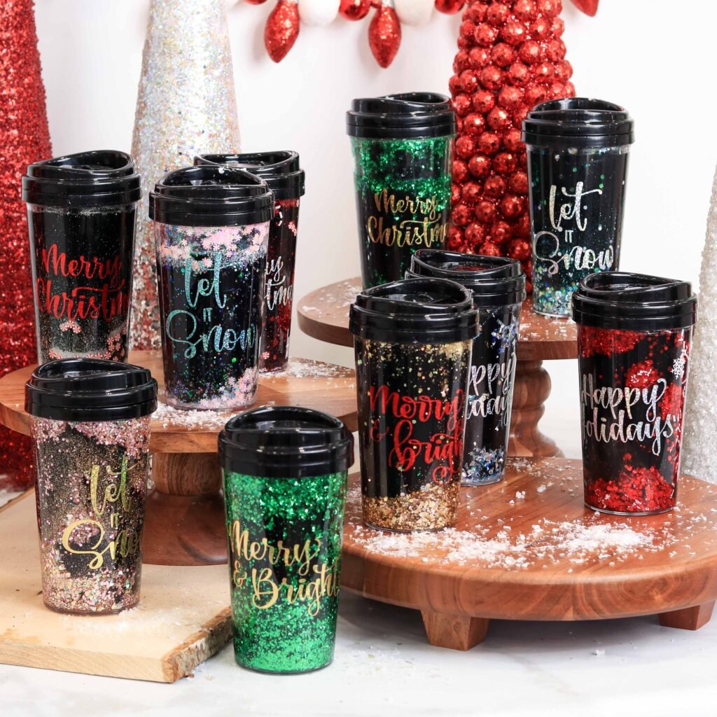 Snow globe tumbler cup DIY / New way to seal cups / Starbucks