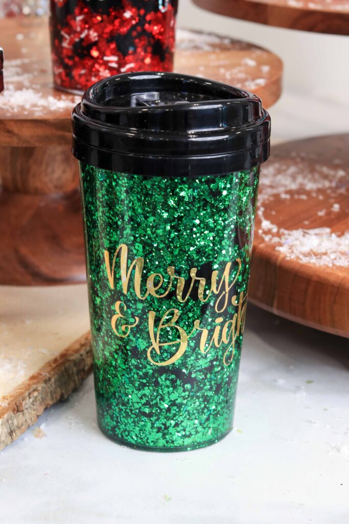 Snow globe tumbler cup DIY / New way to seal cups / Starbucks snowglobe tumbler  cups 