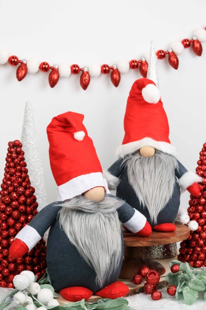 Wool Felt Holiday Ornaments (Set of 6), 'Nordic Gnomes