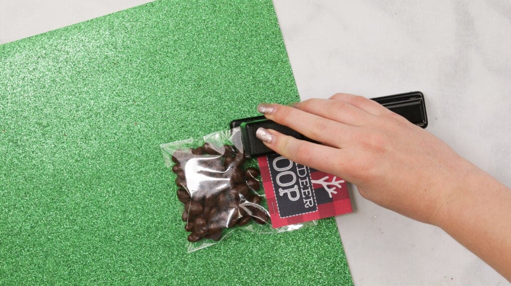 Add Reindeer Poop Label to treat bag