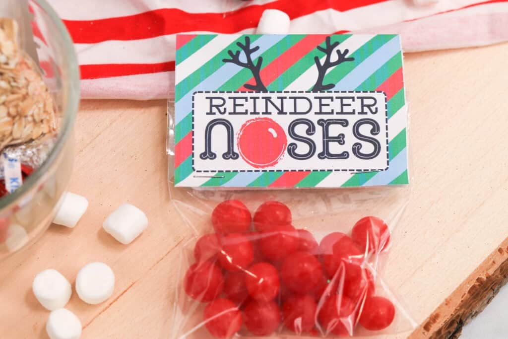 Reindeer Noses Holiday Treat Bag