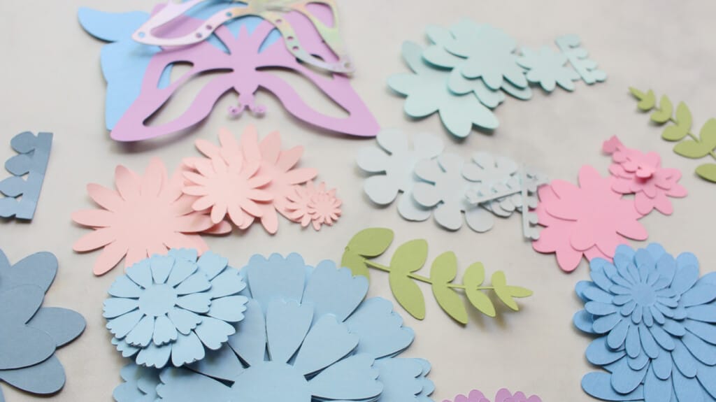 DIY Paper Flower and Butterfly Shadow Box
