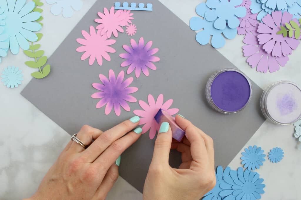 DIY Paper Flower Shadow Box Free Cricut Template
