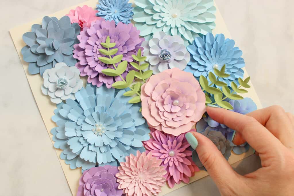 DIY Paper Flower and Butterfly Shadow Box
