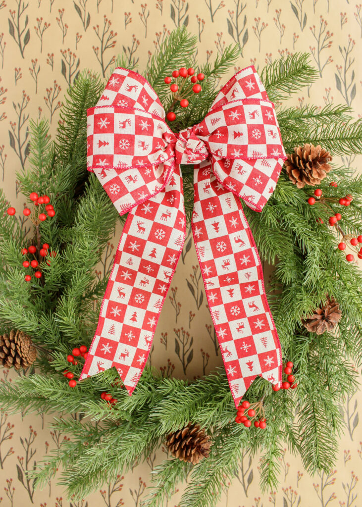 How to tie a ribbon bow for a wreath
