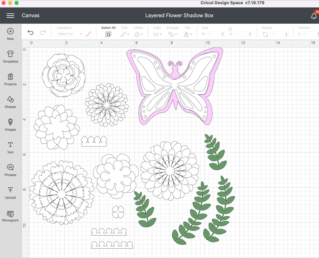 Design Space Cricut DIY Paper Flower and Butterfly Shadow Box
