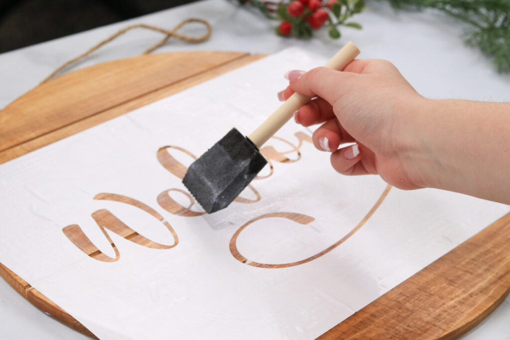 Learn some tips on creating Cricut stencil vinyl for your wood project!