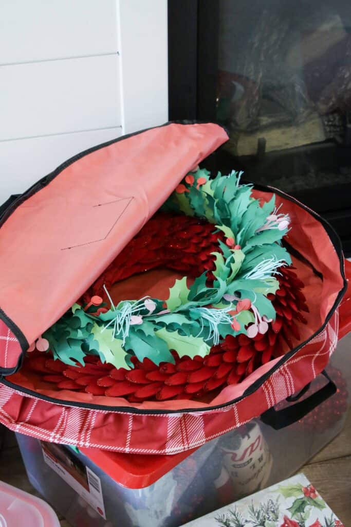 Wreath Holiday Storage bag