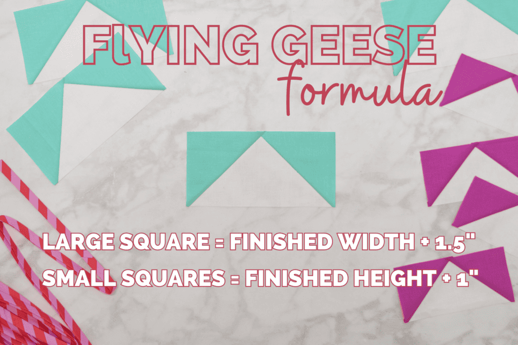 the flying geese math formula