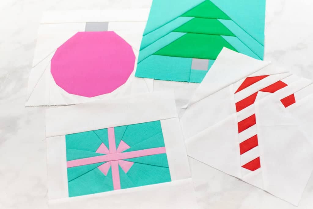 Free Foundation Paper Piecing Quilting Patterns for Christmas - Sweet Red Poppy