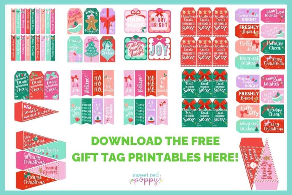 Download Free Printable Christmas Gift Tags-Sweet Red Poppy
