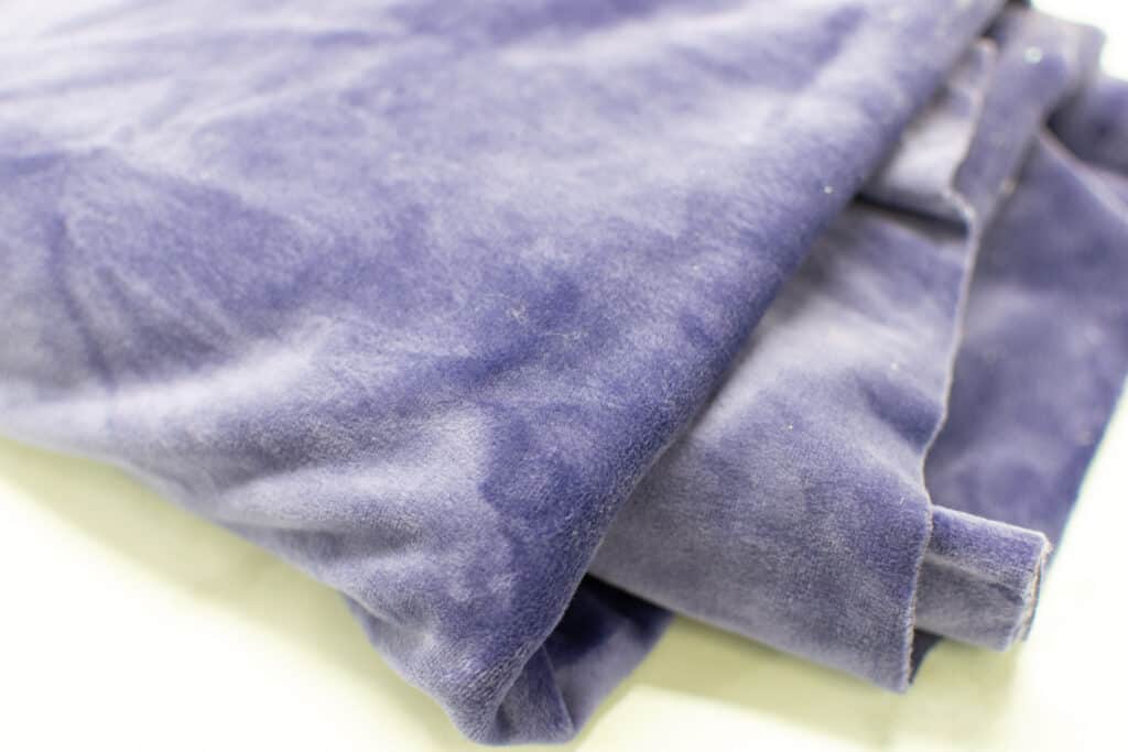 a closeup of purple microfleece