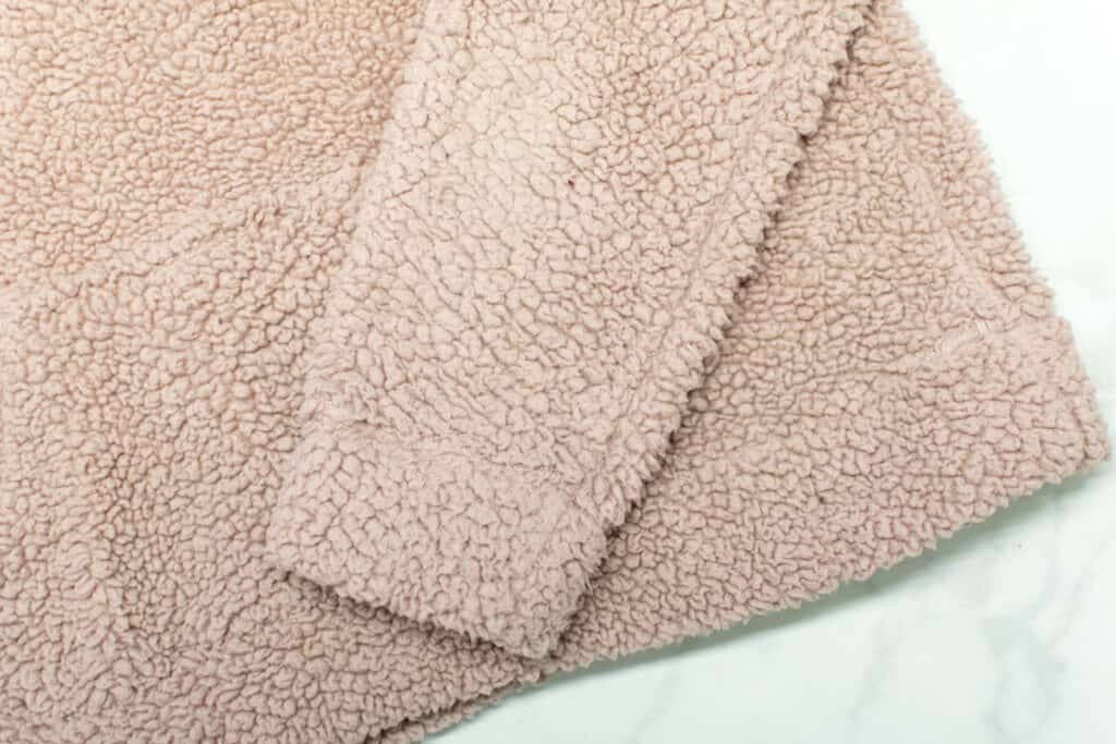 dusty pink sherpa fabric