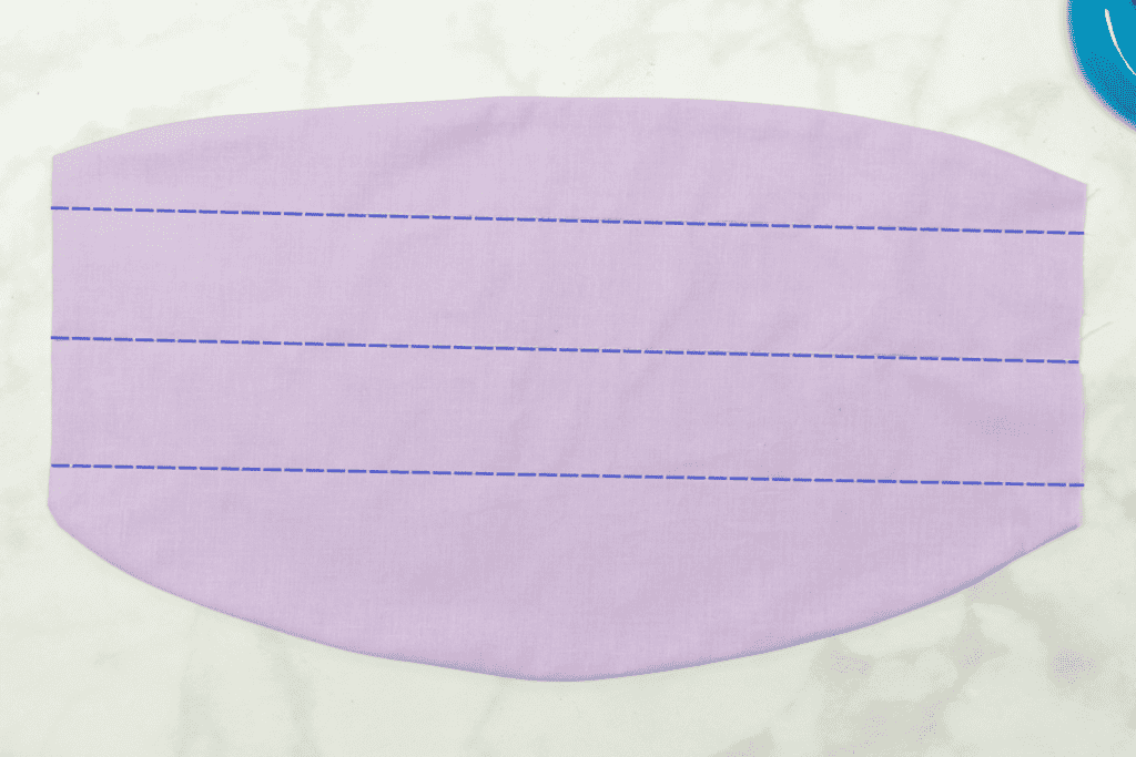 a graphic showing stitching lines along the 3 horizontal lines