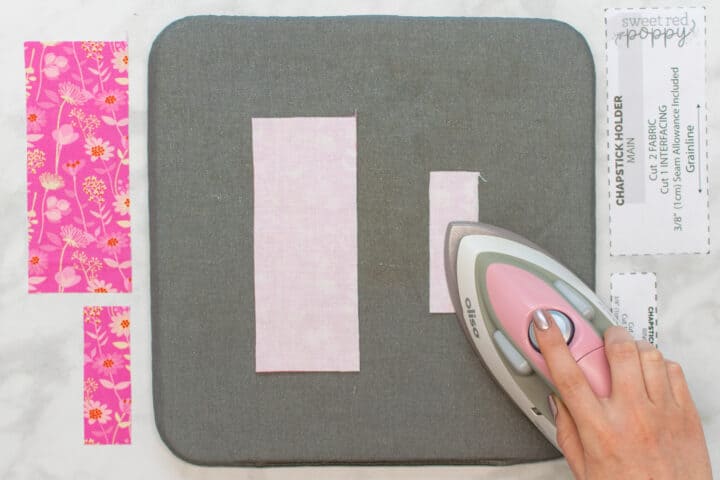 Keychain Chapstick Holder Pattern Sweet Red Poppy