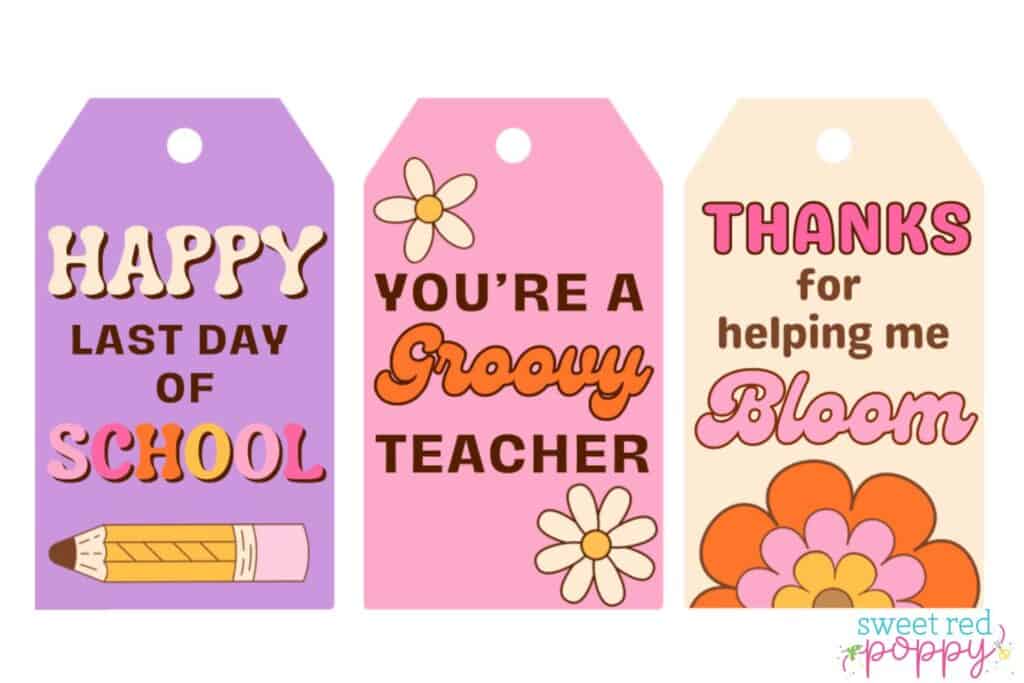 Free Teacher Appreciation Gift Tags Sweet Red Poppy 3
