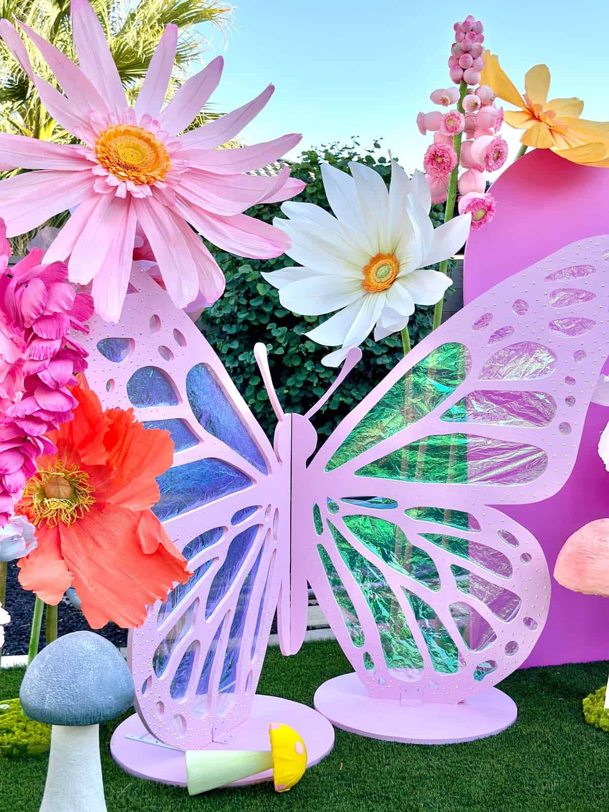 DIY Giant Wooden Butterfly Cut Out Party Prop - Sweet Red Poppy