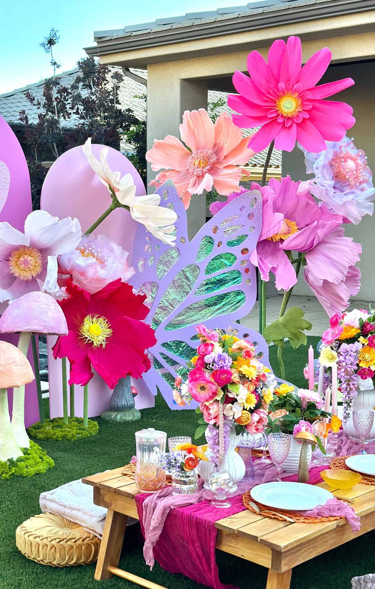 DIY Giant Wooden Butterfly Cut Out Party Prop - Sweet Red Poppy